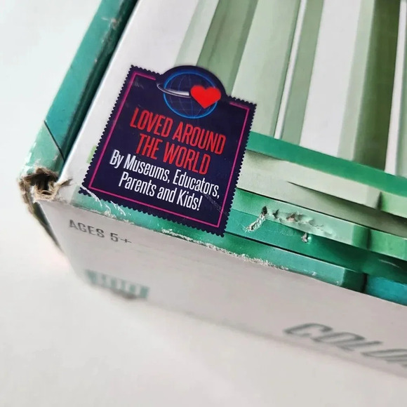 KEVA PLANKS Teal Maple Learn Stack Build Brain Toy 2013 Mindware Precision Green - Picture 2 of 16